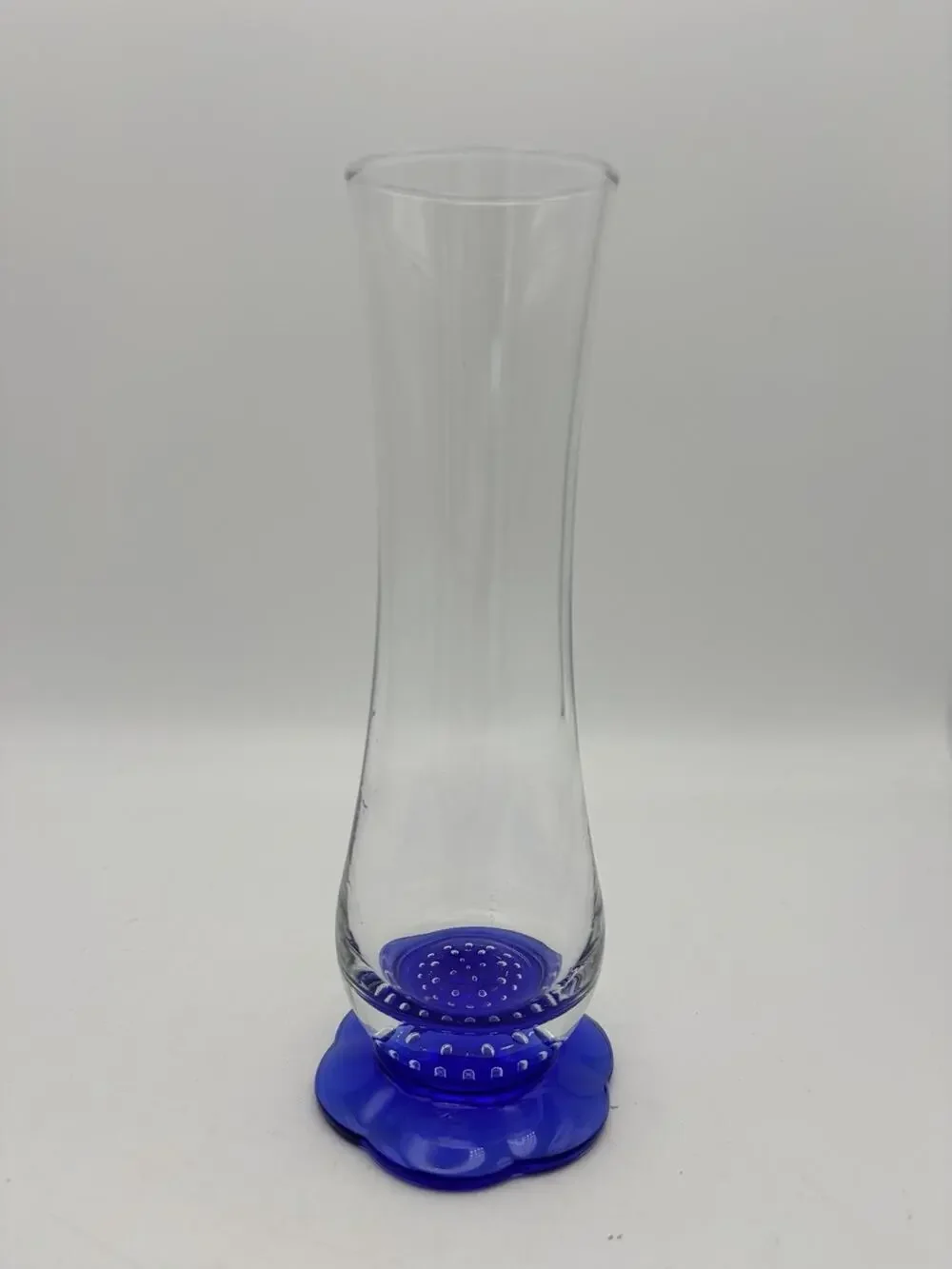 Classic Italy Cobalt Blue Bubble Pedestal Bud Vase